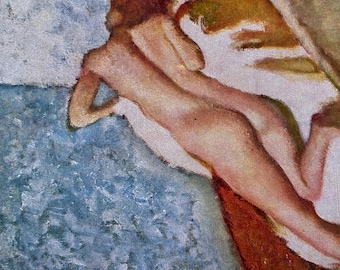 Degas, After The Bath | Vintage Tip in print | Late Career Masterpiece | Framable Wall Art | Impressionist Art for any home