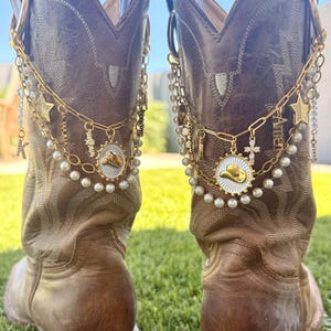 Catene decorative per stivali da cowgirl, accessorio country western personalizzato per stivali, idee per outfit da festival