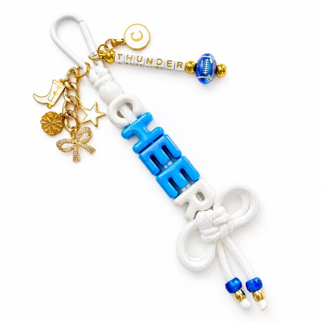 Personalized Word Bead Bag Chains Cheer Charm Chain Sports Bag Custom personalized-word-bead-bag-chains-cheer-charm-chain-sports-bag-custom
