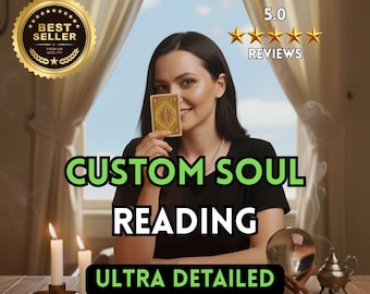 Custom Soul Reading, Life Purpose Insight, Spiritual Energy Guidance, Same Hour Delivery