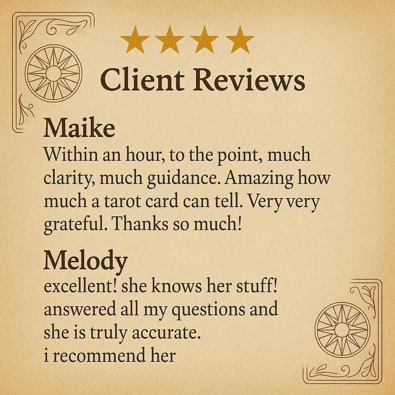 Unlimited Question Tarot Reading, Detailed Psychic Answers, Intuitive Guidance, Same Hour Delivery image 3