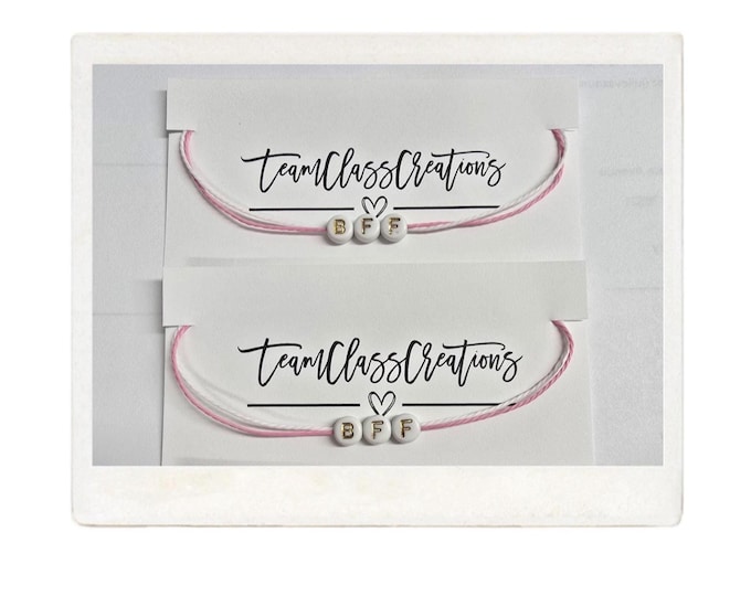Personalized Bracelet: Custom Color Cord, Gold Letter Beads