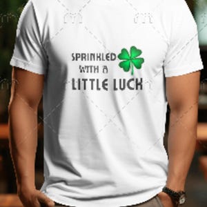 Sprinkled with Luck | Clover & Shamrock Tee for Everyday Wear