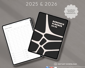 2025–2026 Digital Academic Planner | Student Planner for iPad | GoodNotes, College & School Planner