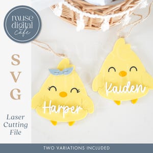 Easter Basket Tag File, Easter Tags, Basket Tag, for Easter, Personalized Basket For Kids Easter Laser File,Digital Laser File,Laser Cut SVG