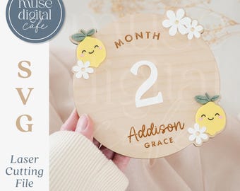 Baby Laser Files, Laser Cut Baby Signs, Baby Laser Cut Files, SVG Milestone Cards, Laser Cut SVG,Baby Milestones Laser Files,Laser Milestone