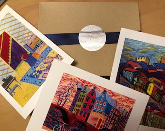 CITYSCAPE ART NOTECARDS