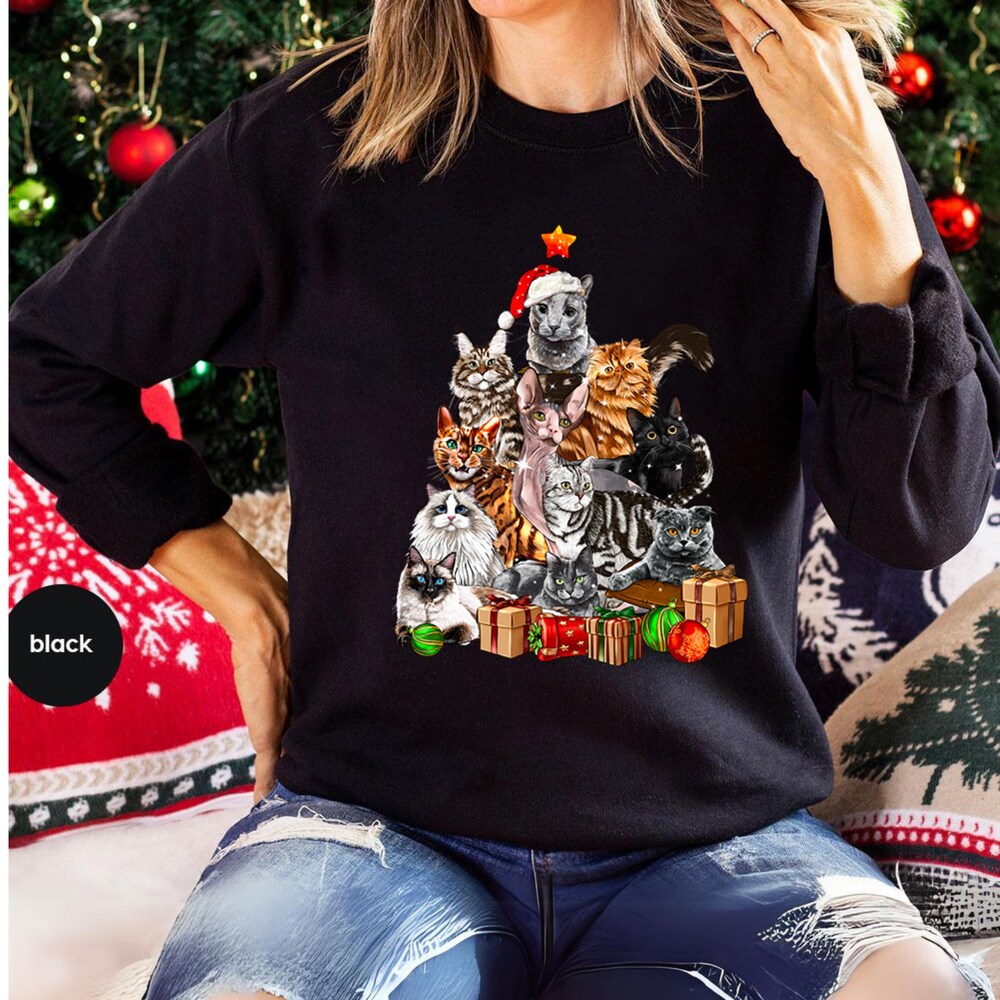Cats Christmas Sweatshirts, Christmas Hoodies,Funny Christmas,Christmas Sweatshirts For Women,Merry Christmas Sweatshirt Moderndaydecors