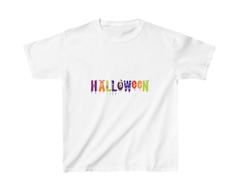 Kids Halloween Tee | Cute Ghosts & Pumpkins Cotton T-Shirt