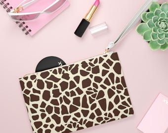 Custom Giraffe Print Clutch Natural Safari Inspired Style