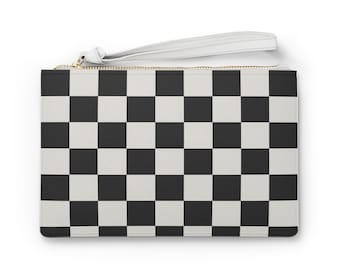 Checkered Pattern Clutch Classic and Timeless Style