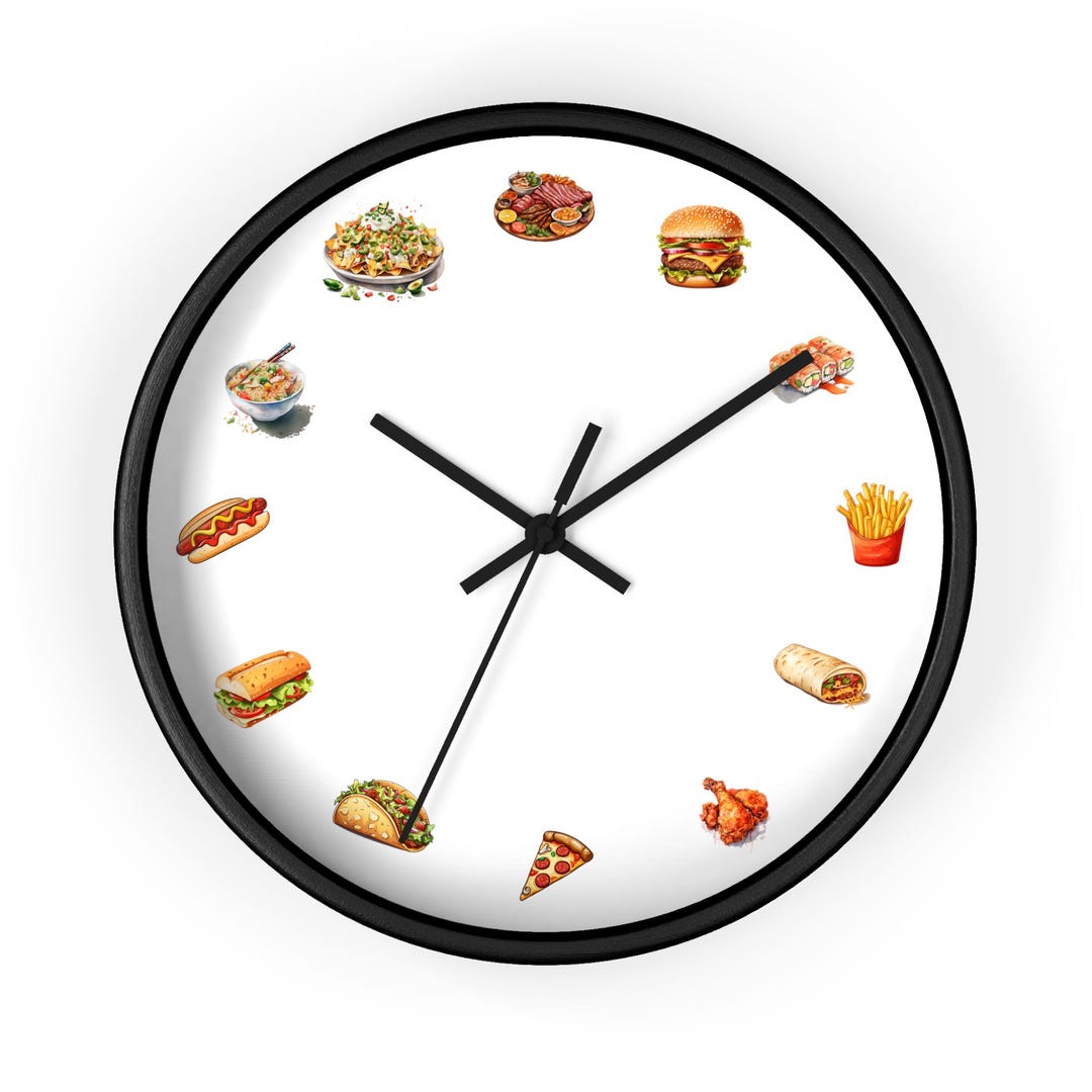 Ultimate Food Lovers Wall Clock | Hilariously Delicious Timepiece for ...