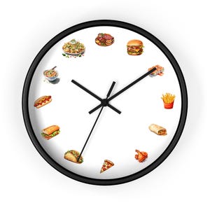 Ultimate Food Lovers Wall Clock | Hilariously Delicious Timepiece for Your Kitchen