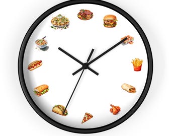 Ultimate Food Lovers Wall Clock | Hilariously Delicious Timepiece for Your Kitchen