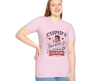 Cupids Brewing Co | Valentines Day T-Shirt Funny & Charming Love-Themed Tee | Unisex Softstyle T-Shirt
