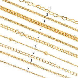 18K Gold gefüllte Herzkette, Büroklammer Kette, halbfertige Kette, ovale Gliederketten-Halskette für DIY-Schmuckmeisterwerk