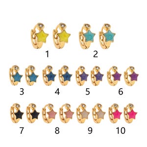 1pair 18K Gold Filled Star Earrings,Dainty Gold Earrings,Everyday Earring, Perfect Gift for Her