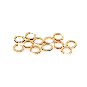 1pair 18K Gold Filled CZ Round Hoops Earring, Earrings ,Dainty Earrings,Everyday Earring, Perfect Gift for Her