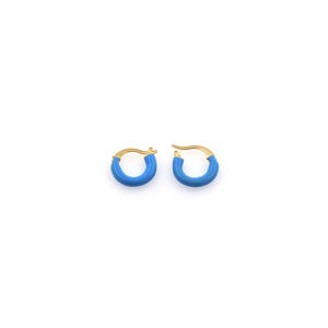 1pair 18K Gold Filled Round Hoops Earring,Dainty Enamel Earrings ,Dainty Earrings,Everyday Earring, Perfect Gift for Her