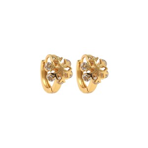 1pair 18K Gold Filled Snowflake  Earring, CZ Earrings Hoop Earrings,Dainty Earrings,Everyday Earring, Perfect Gift for Her