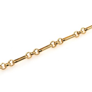 18K Gold Filled Papierklammerkette, halbfertige Kette, ovale Gliederkettenhalskette für DIY Schmuckmeisterwerk