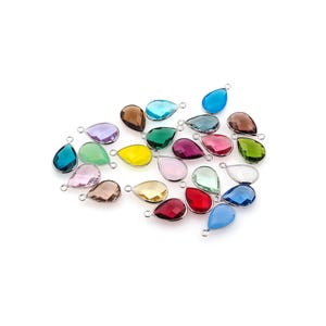 ティアドロップペンダント 18Kゴールドフィルド CZ ウォータードロップペンダントチャームブレスレットネックレス DIYジュエリー用品