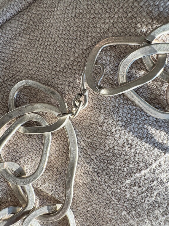 Contemporary Artisan Silver-Tone Statement Neckla… - image 6