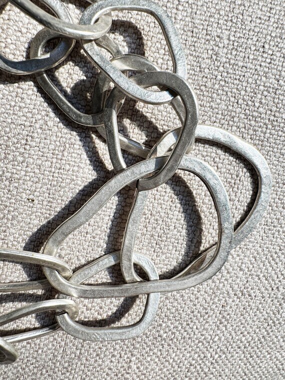 Contemporary Artisan Silver-Tone Statement Neckla… - image 5