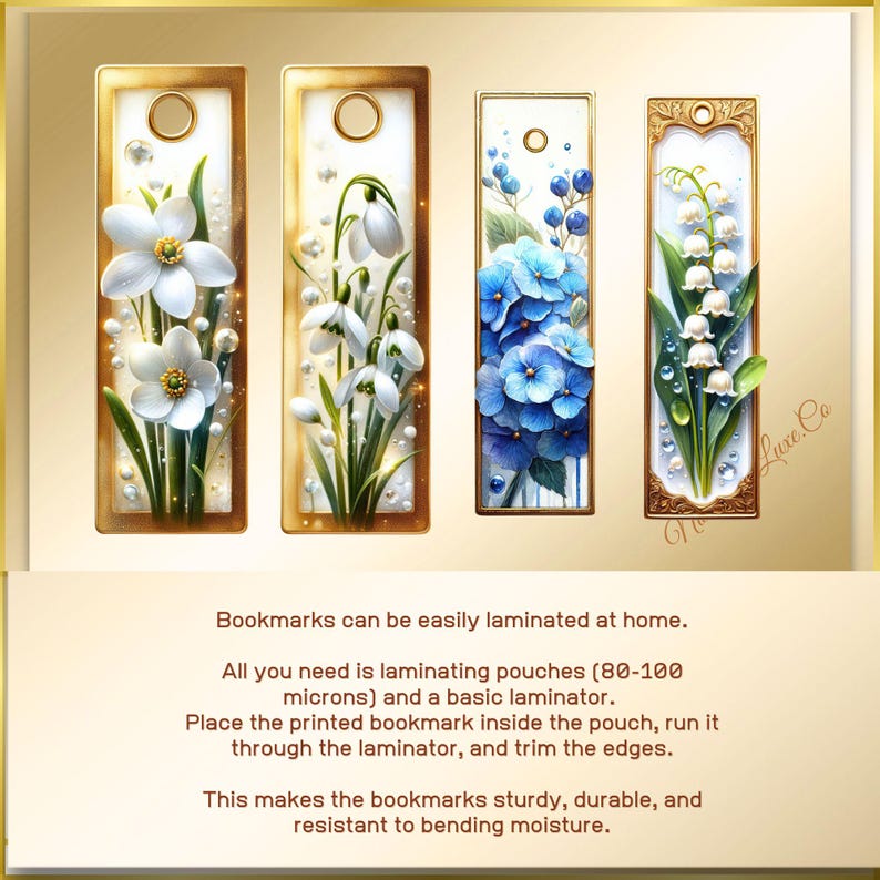 Printable Floral Bookmarks: Vintage Botanical Ephemera, Digital Book ...