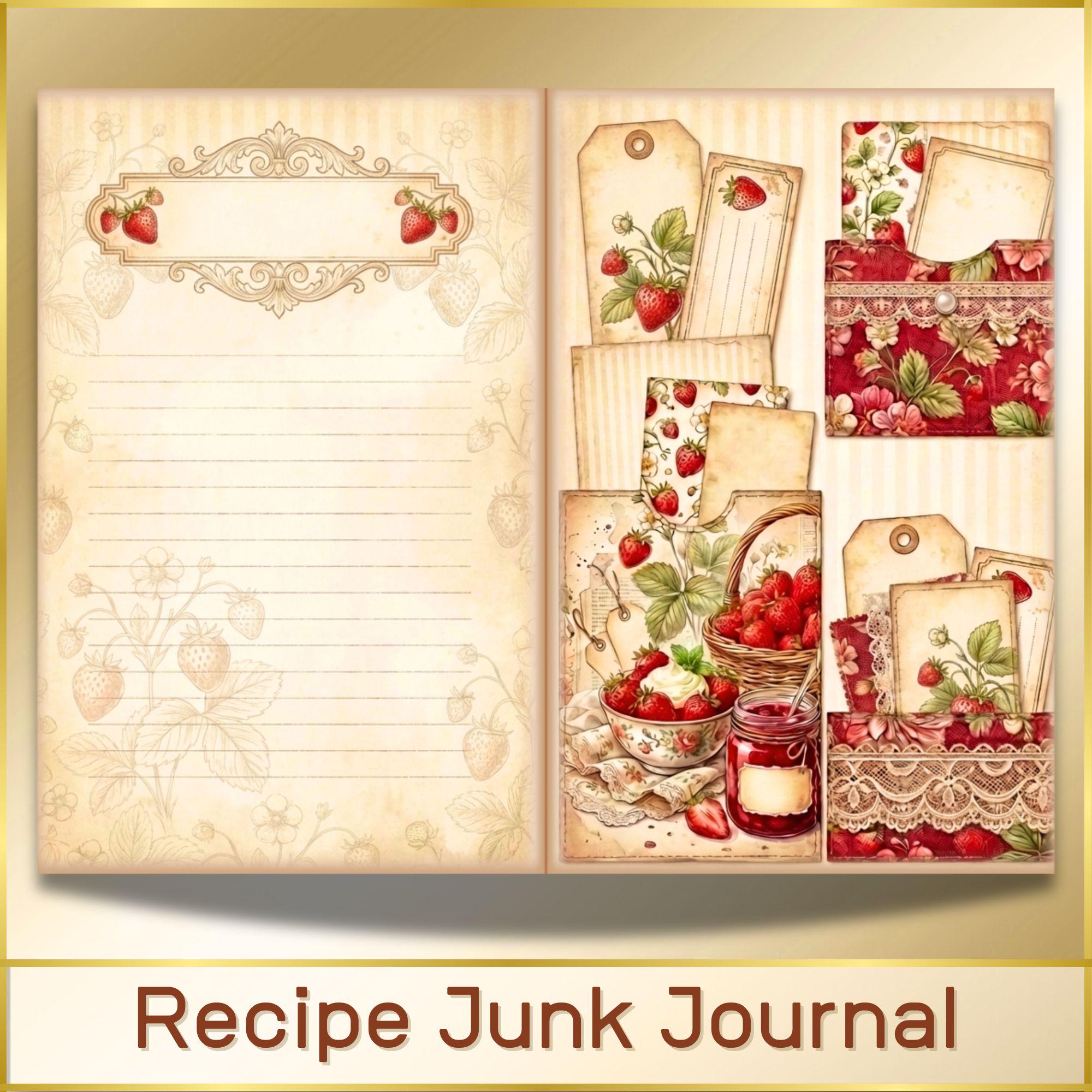 Recipe Junk Journal Ephemera Bundle, French Strawberry Vintage ...