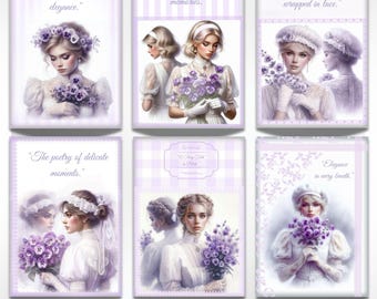 Floral Junk Journal Kit: Shabby Chic Ephemera, Lace Printable Scrapbooking  Pages, Romantic Journaling Supplies
