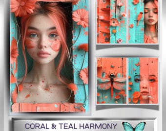Surreal Junk Journal Kit: Whimsical  Printable Ephemera, Surreal Scrapbooking Pages, Fantasy Journaling Cards