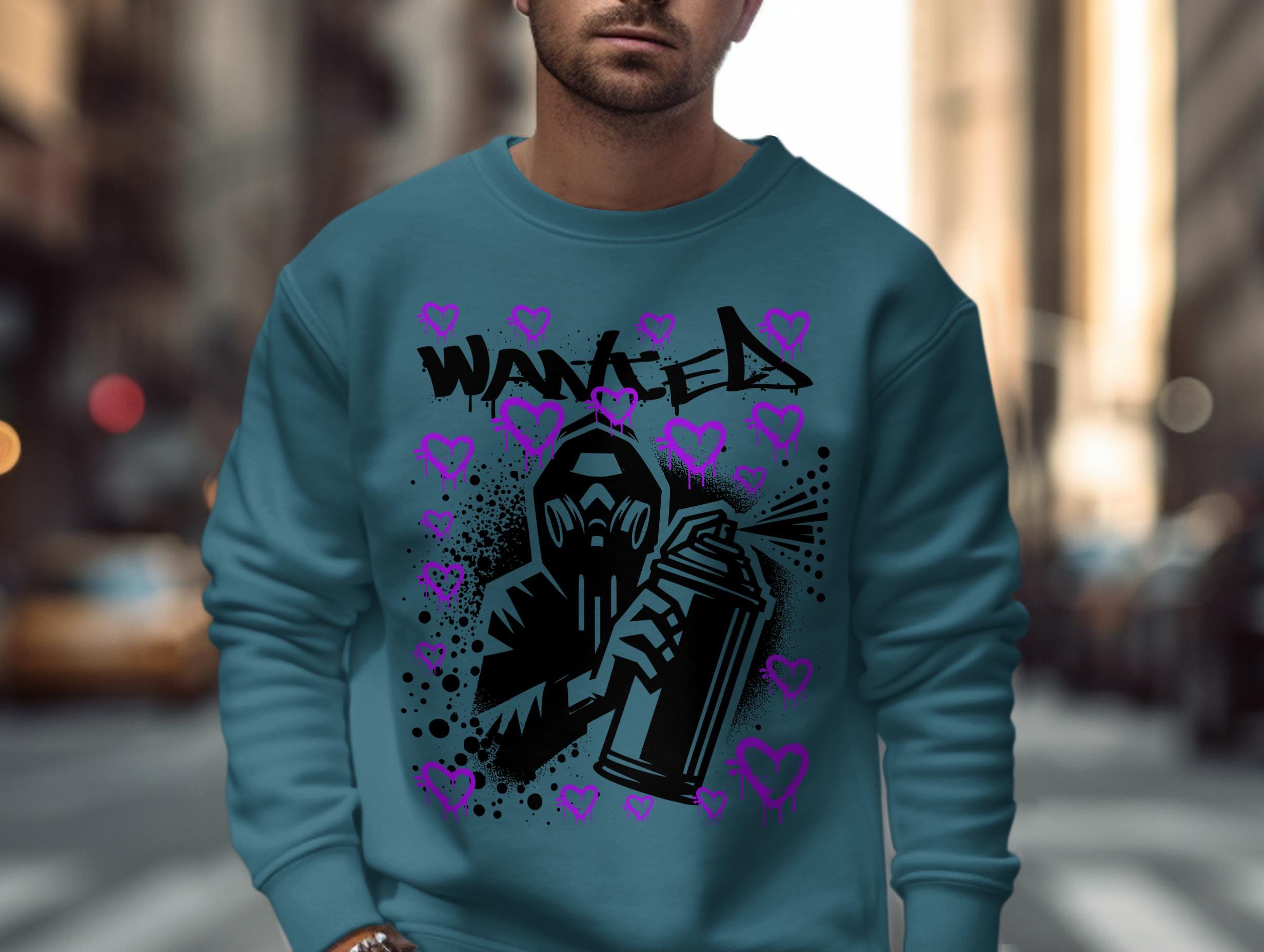 Graffiti Artist Long Sleeve T-shirt, Wanted Shirt, Spray Paint