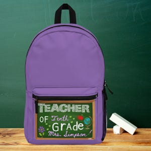 Personalized Teacher Backpack, School Bag, Gift for Educators, Back to School, Classroom Essentials, Customizable Design, Cute Gift for Her