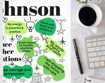 Personalized Affirmation Journal for Personal Growth Motivational Notebook Daily Reflections Mental Wellness Gift Inspirational Diary Gift