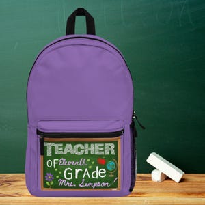 Personalized Teacher Backpack, School Bag for Educators, Perfect for Teacher Appreciation, Back to School Custom Gift for Her, Teacher Gift