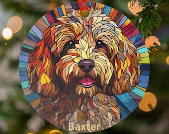 Personalized Dog Ornament, Custom Pet Portrait Ornament, Dog Memorial Ornament, Dog Gift, Keepsake Ornament, Loved Dog Ornament, New Puppy