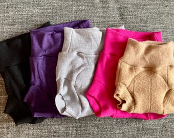 Custom Upcycled Cashmere Wool Soaker Cover Diaper Cover With Added Doubler