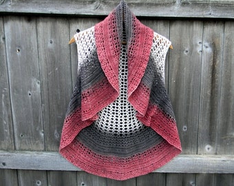 Handmade Crochet Women Shrug Bolero Tunic Summer Cardigan Earthy Color Hug Shrug Women Circle Vest MEDIUM /Large