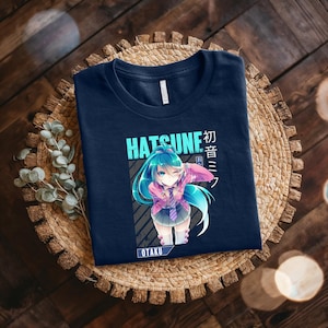 Anime T-Shirt, Anime Lovers Shirt, Miku Hatsune Shirt, Fire Style Anime Girl, Kawaii Project, Vocaloid Shirt, Unisex Anime Shirt For Him/Her