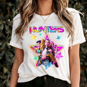 Demon Hunter Merch, Saja Girls Fan Poster, Kpop Shirt, Kpop Demon Hunters T-shirt Gift For Woman,Jinu Manga Shirt,Kpop Huntrix Pin