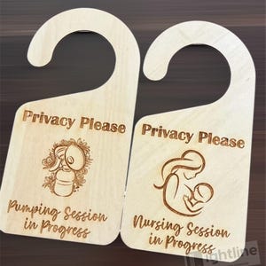 Privacy Please Nursing and Pumping Session In Progress Door Hanger | Room Sign | Door Sign for Office or Home | Mama to be | Breastfeeding