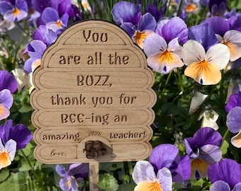 Bee Hive Plant Marker: Teacher/Mom Appreciation Gift
