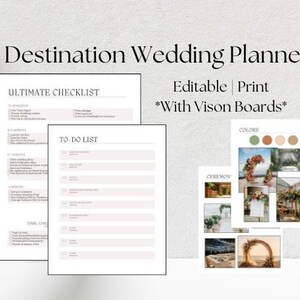 Destination Wedding Planner | Customizable | Printable Wedding Organizer