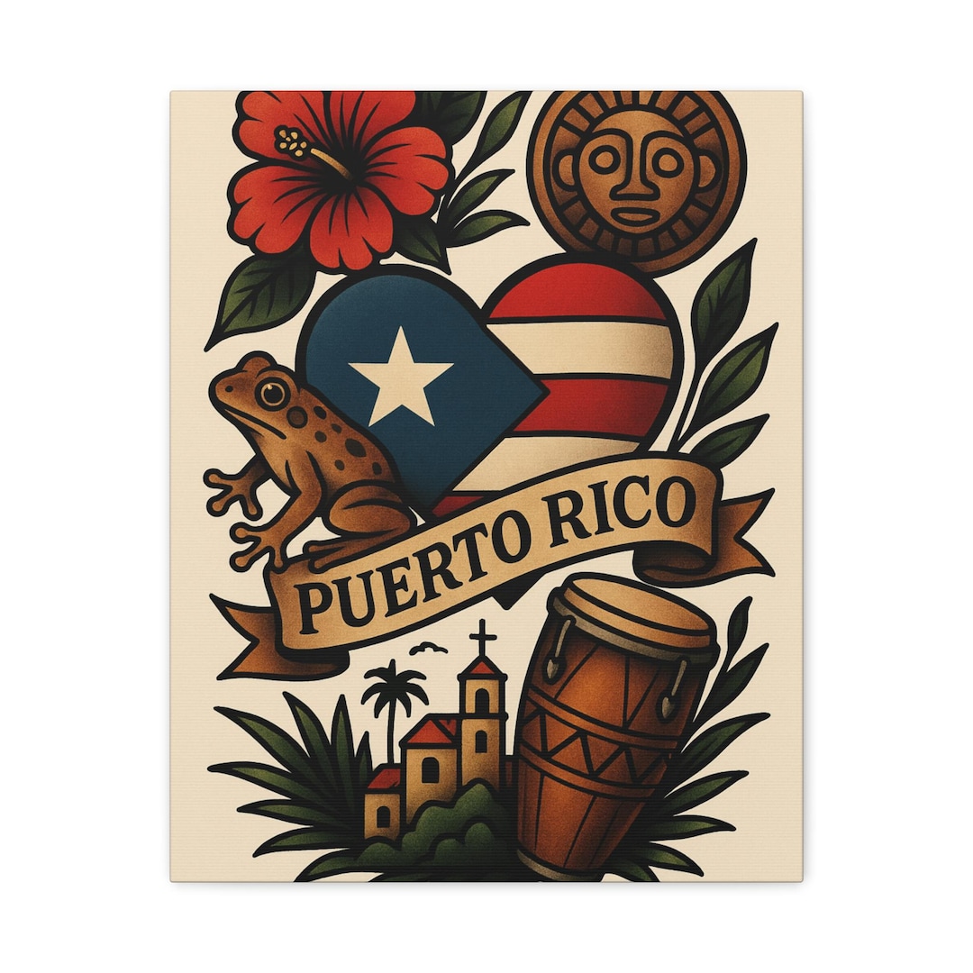 Puerto Rican Culture Canvas Wall Art: Roots & Traditions Print - Etsy