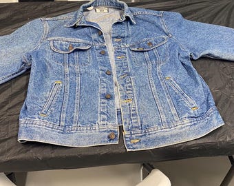 Vintage American Made Lee Trucker Blue Jean Jacket Mens Label Size