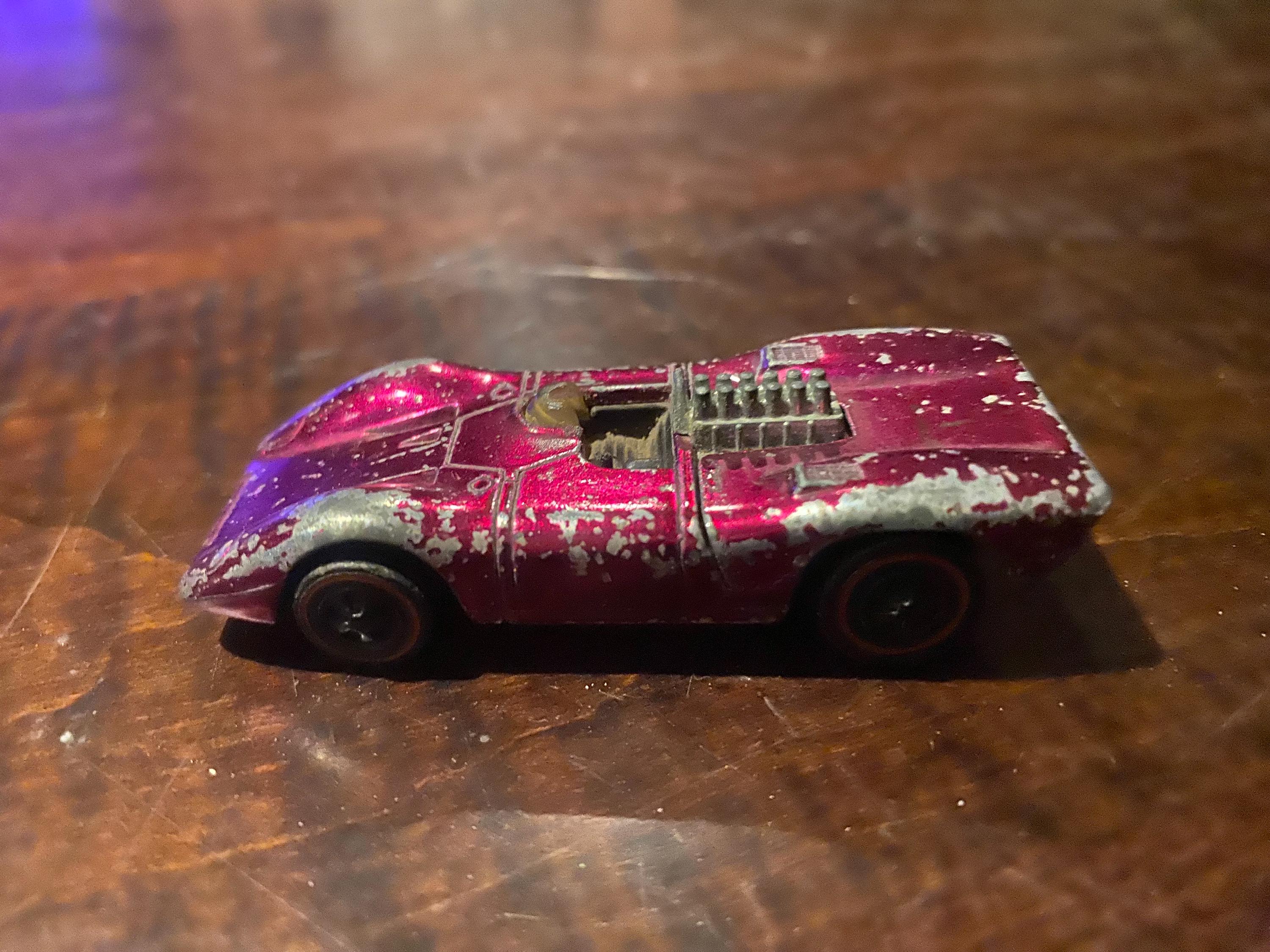 ミニカー Hot Wheels Ferrari 312P 1969 Redline Hot Wheels Redline Ferrari 312P Car 1969 Red Flying Colors Made In