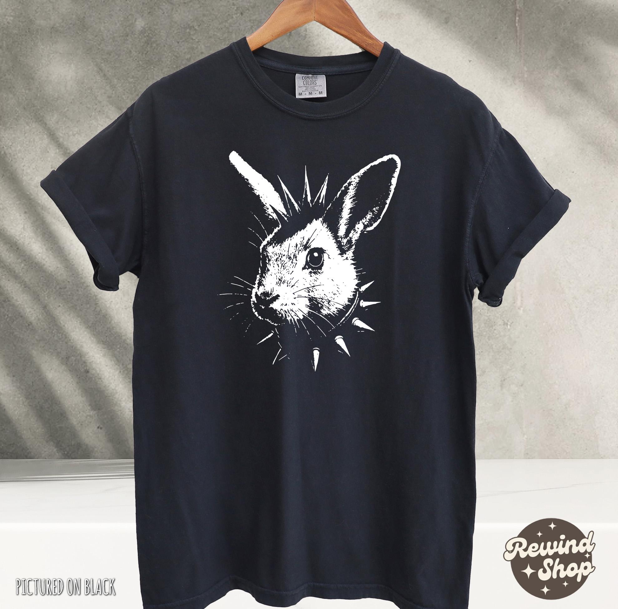 Punk Bunny Rabbit Comfort Colors® Tshirt - Goth Rabbit Shirt