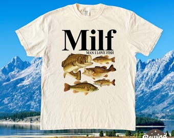 Bass Man I Love Fish T-Shirt, Funny Fishing Shirt, Vintage Meme Comfort Colors Shirt