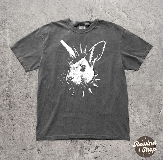 Punk Bunny Rabbit Comfort Colors® Tshirt - Goth Rabbit Shirt